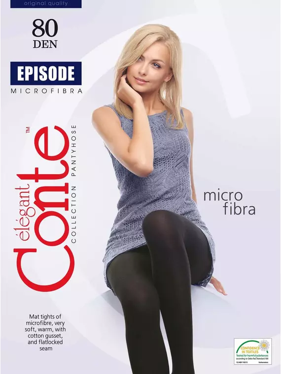 Плотные женские колготки episode 80 den mocca, 8С-40СП, 5, CONTE ELEGANT,  - 2