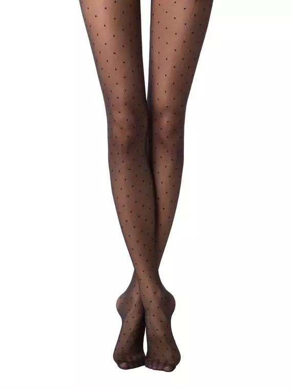 Колготки фантазийные с точками conte dots nero, 14С-48СП, 4, CONTE ELEGANT,  - 3