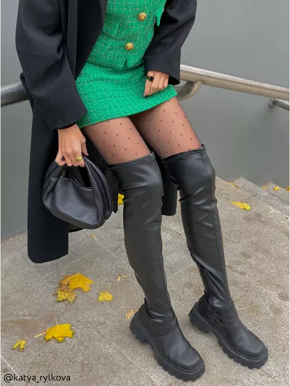 Колготки фантазийные с точками conte dots nero, 14С-48СП, 4, CONTE ELEGANT,  - 4