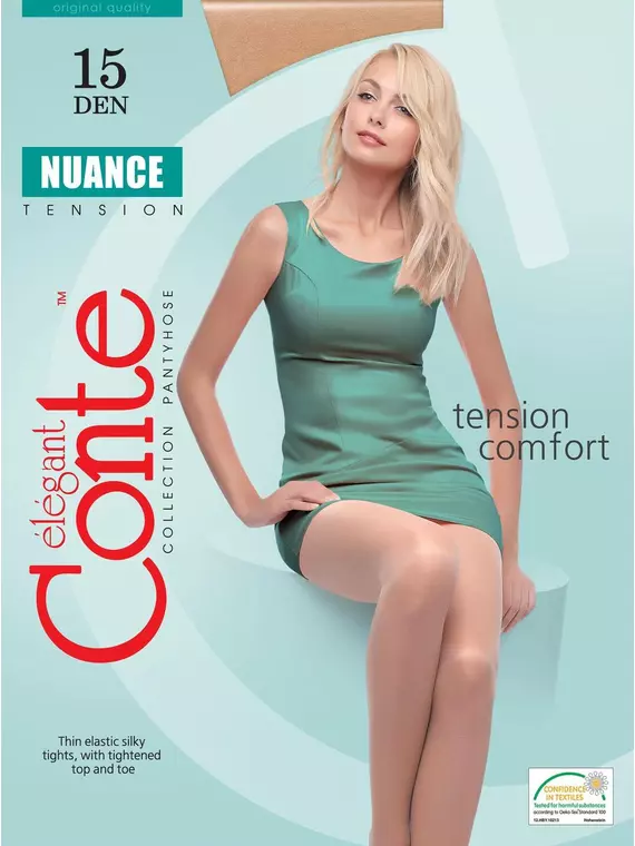 Тонкие женские колготки conte nuance 15 den bronz, 8С-35СП, 3, CONTE ELEGANT,  - 6
