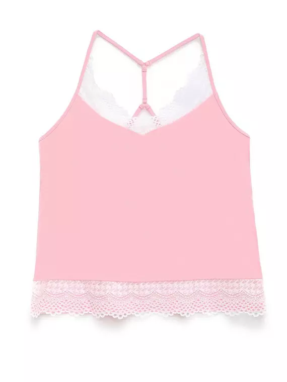 Топ женский из бамбукового полотна с кружевом comfort loungewear comfort loungewear lhw 989 primerose pink, 19С-777ТСП, 170-100/XL, CONTE ELEGANT,  - 1