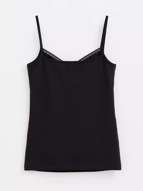 Топ женский из премиального хлопка classic basic lt 1346 black, 20С-1328ТСП, 170-84/XS, CONTE ELEGANT,  - 2