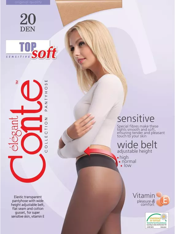 Колготки женские conte top soft 20 den mocca, 14С-36СП, 4, CONTE ELEGANT,  - 2