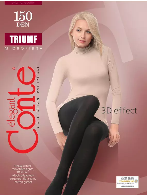 Колготки женские conte triumf 150 nero, 8С-57СП, 4, CONTE ELEGANT,  - 5