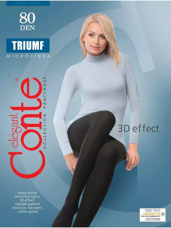 Колготки женские conte triumf 80 nero, 8С-53СП, 3, CONTE ELEGANT,  - 5