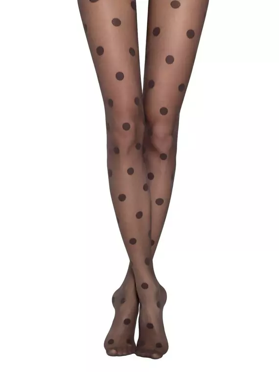 Фантазийные колготки в крупный горох rondo grafit, 19С-104СП, 2, CONTE ELEGANT,  - 2