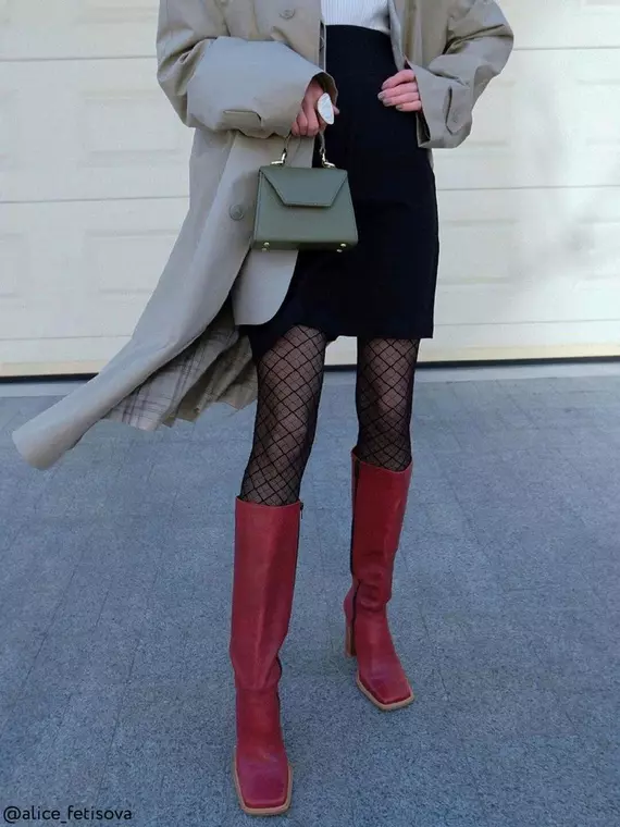 Фантазийные колготки с геометрическим рисунком afina nero, 19С-105СП, 3, CONTE ELEGANT,  - 5