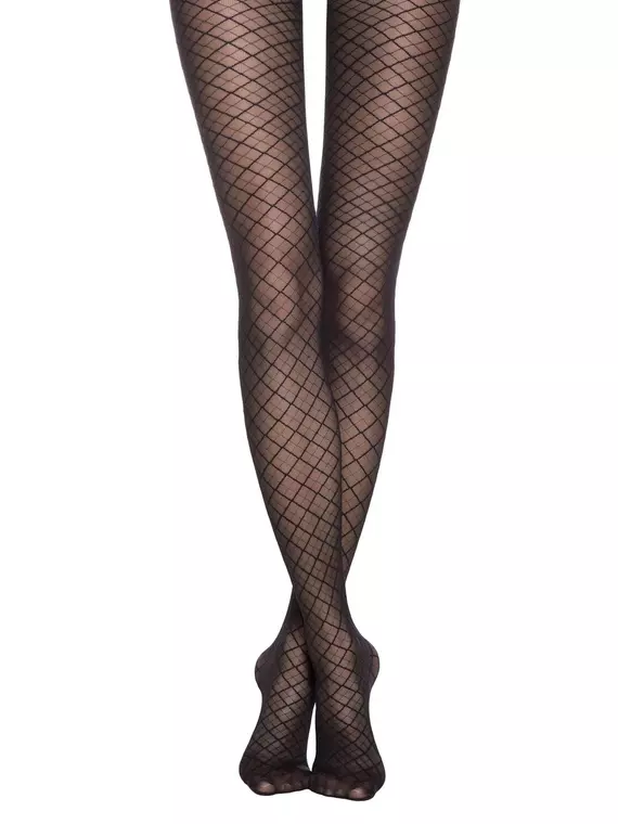 Фантазийные колготки с геометрическим рисунком afina nero, 19С-105СП, 3, CONTE ELEGANT,  - 2