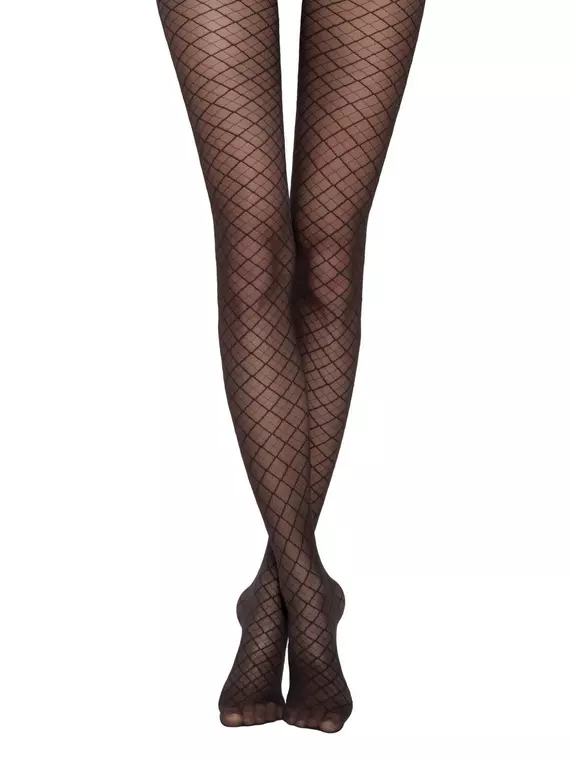 Фантазийные колготки с геометрическим рисунком afina grafit, 19С-105СП, 2, CONTE ELEGANT,  - 3