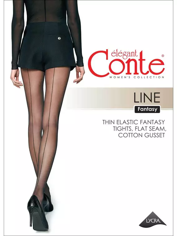 Колготки c имитацией шва conte line nero, 20С-45СП, 4, CONTE ELEGANT,  - 1