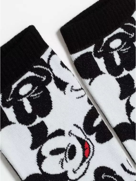 Короткие женские носки с рисунками минни маус ©disney 360 черно-белый, , 36-39 (23-25), , - 4