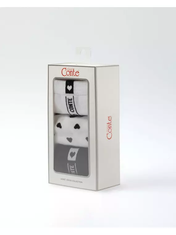 Классические однотонные женские носки (3 пары в коробке) 778 ассорти, 7С-22СП, 36-37 (23), ,  - 1