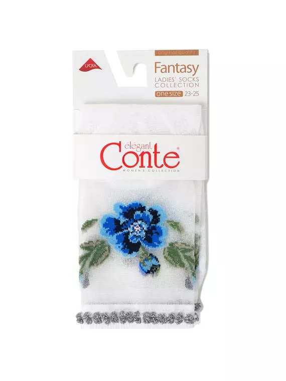 Носки женские conte fantasy (с пикотом из люрекса) 138 белый, 18С-19СП, 36-37 (23), CONTE ELEGANT,  - 3