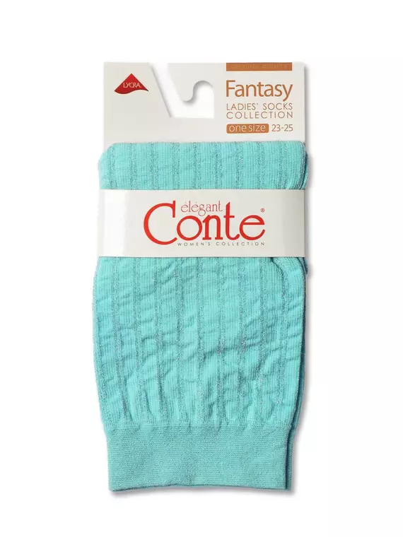 Носки женские conte fantasy в полоску с люрексом turquoise, 19С-25СП, 36-39 (23-25), CONTE ELEGANT,  - 3