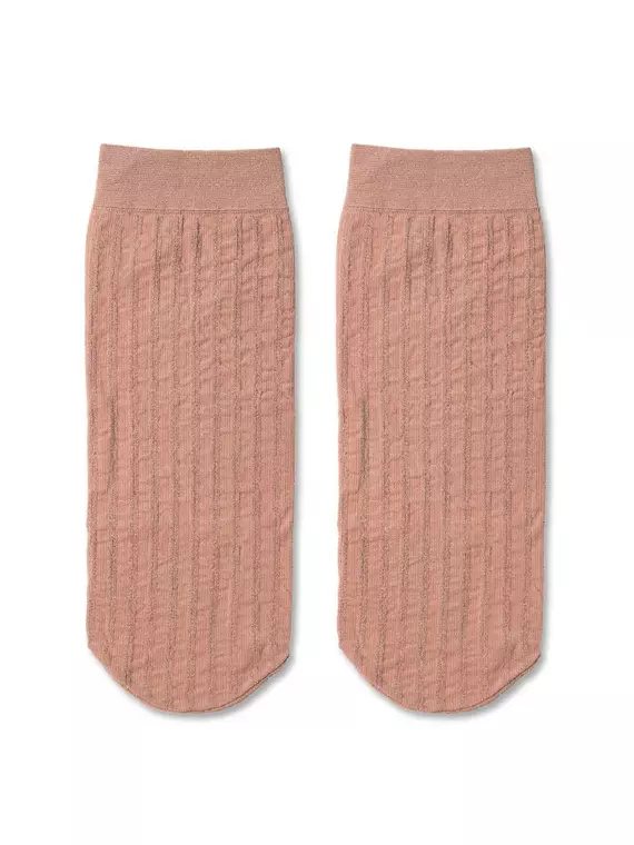 Носки женские conte fantasy в полоску с люрексом dusty rose, 19С-25СП, 36-39 (23-25), CONTE ELEGANT,  - 4