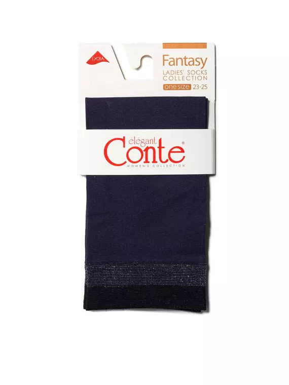 Носки женские conte fantasy с сияющим бортиком из двухцветного люрекса marino, 19С-26/1СП, 36-39 (23-25), CONTE ELEGANT,  - 3