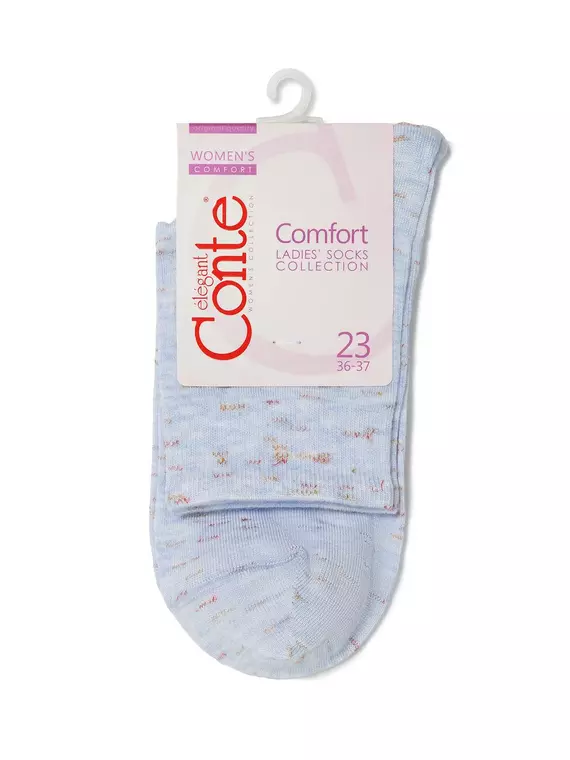 Носки женские вискозные comfort (меланж) 000 бледно-фиолетовый, 14С-115СП, 38-39 (25), CONTE ELEGANT,  - 3