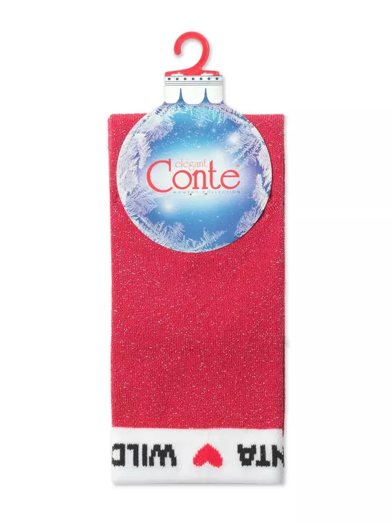 Новогодние женские носки conte new year 284 красный, 21С-83СП, 36-39 (23-25), CONTE ELEGANT,  - 5