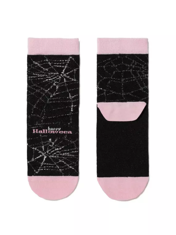 Носки женские conte classic (стразы, люрекс) 285 черный-светло-розовый, 17С-46СП, 36-37 (23), CONTE ELEGANT,  - 2