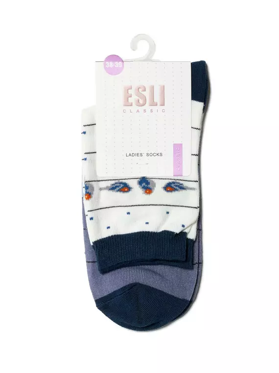 Носки женские esli classic 113 голубой, 15С-20СПЕ, 36-37 (23), ESLI,  - 3
