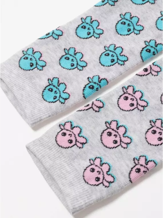 Короткие хлопковые женские носки happy 352 св.серый, 19С-114СП, 36-39 (23-25), CONTE ELEGANT,  - 5