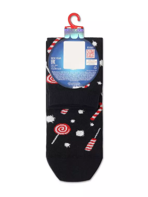 Новогодние женские носки с пушистой нитью «sweets» 521 темно-синий, 20С-34СП, 36-39 (23-25), CONTE ELEGANT,  - 4