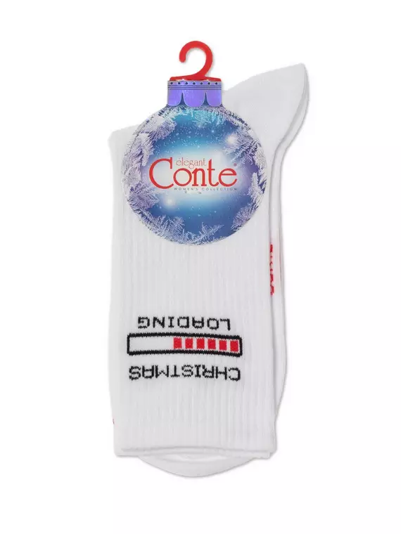 Новогодние женские носки conte new year 281 белый, 21С-34СП, 36-39 (23-25), CONTE ELEGANT,  - 6