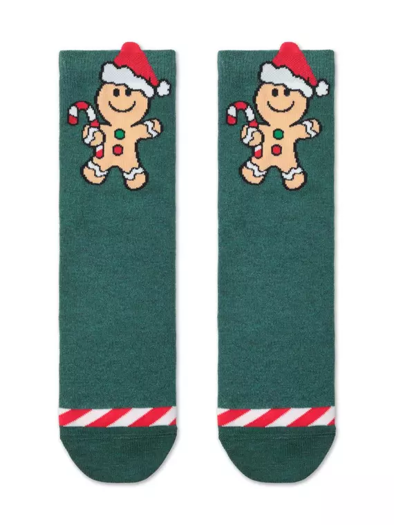 Новогодние женские носки conte new year 652 т.бирюзовый, 21С-76СП, 36-39 (23-25), CONTE ELEGANT,  - 3