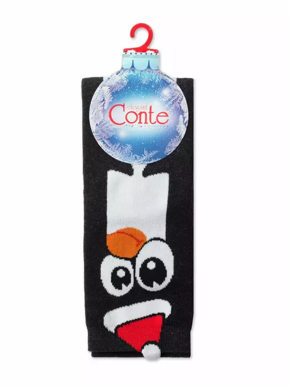Новогодние женские носки (махровая стопа) new year 650 черный, 21С-75СП, 36-39 (23-25), CONTE ELEGANT,  - 3