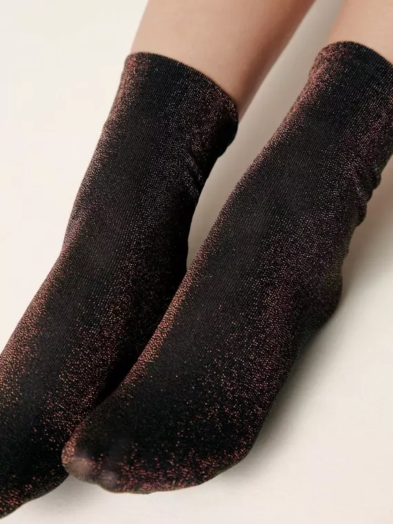 Носки женские сияющие с люрексом conte 21с-84сп shiny copper, 21С-84СП, 36-39 (23-25), CONTE ELEGANT,  - 2