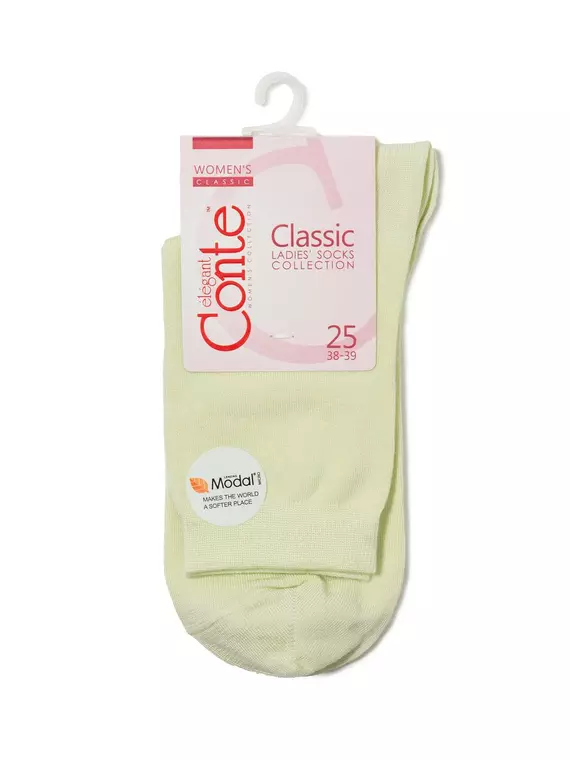 Носки женские вискозные conte classic (микромодал) 000 салатовый, 13С-64СП, 36-37 (23), CONTE ELEGANT,  - 3