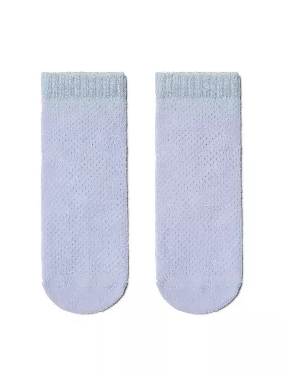 Носки женские хлопковые ajour (короткие, люрекс) бледно-фиолетовый, 15С-81СП, 38-39 (25), CONTE ELEGANT,  - 2