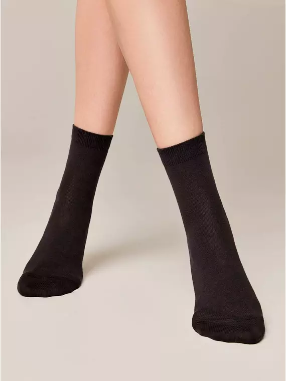 Хлопковые женские носки conte classic 000 графит, 7С-22СП, 38-39 (25), CONTE ELEGANT,  - 2
