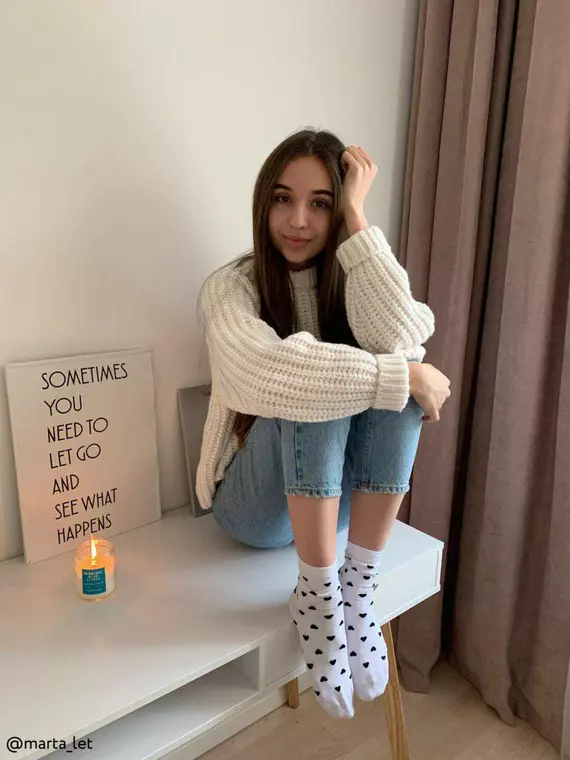 Хлопковые женские носки classic с рисунками "сердечки" 143 белый, 7С-22СП, 40-41 (27), CONTE ELEGANT,  - 3