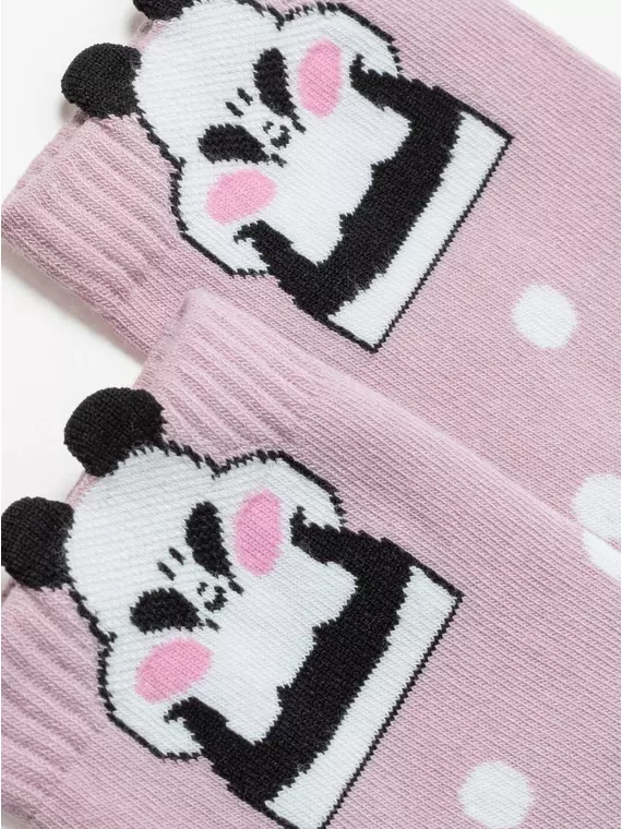 Хлопковые женские носки classic с пикотом «panda» 365 пепельно-розовый, 17С-183СП, 39-41 (25-27), CONTE ELEGANT,  - 4
