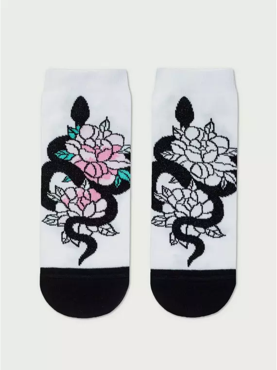 Носки женские хлопковые happy 297 белый, 19С-114СП, 36-39 (23-25), CONTE ELEGANT,  - 3