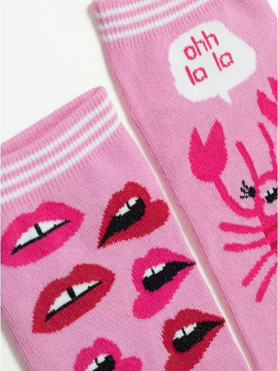 Носки женские хлопковые happy 336 мальва, 19С-114СП, 36-39 (23-25), CONTE ELEGANT,  - 4