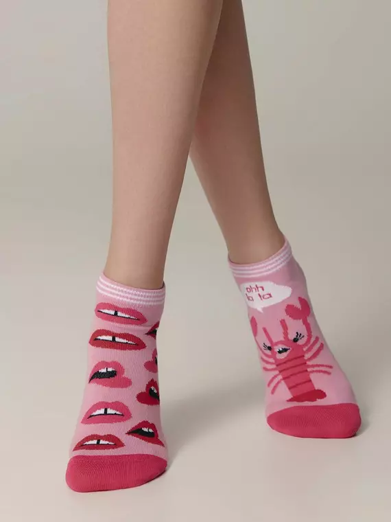 Носки женские хлопковые happy 336 мальва, 19С-114СП, 36-39 (23-25), CONTE ELEGANT,  - 2