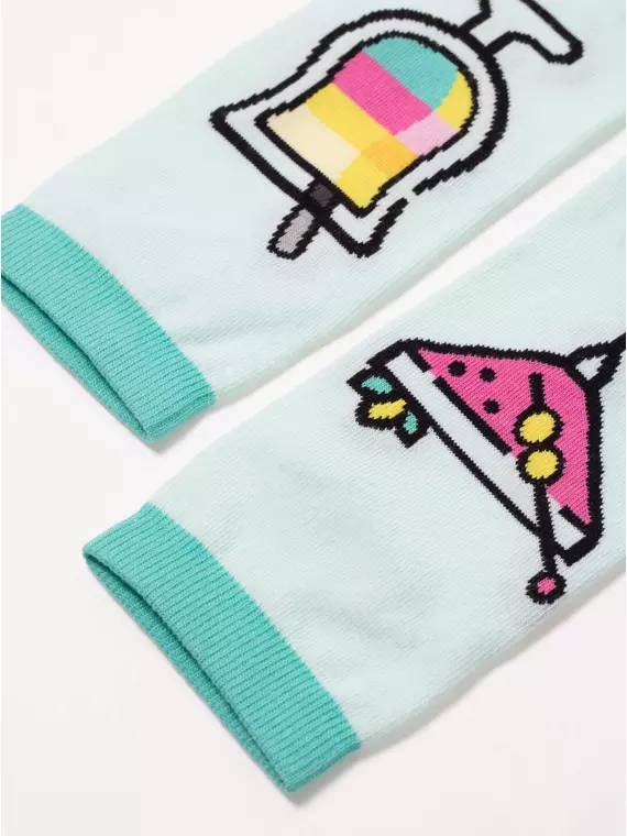 Носки женские хлопковые happy 247 бледно-бирюзовый, 19С-114СП, 36-39 (23-25), CONTE ELEGANT,  - 4