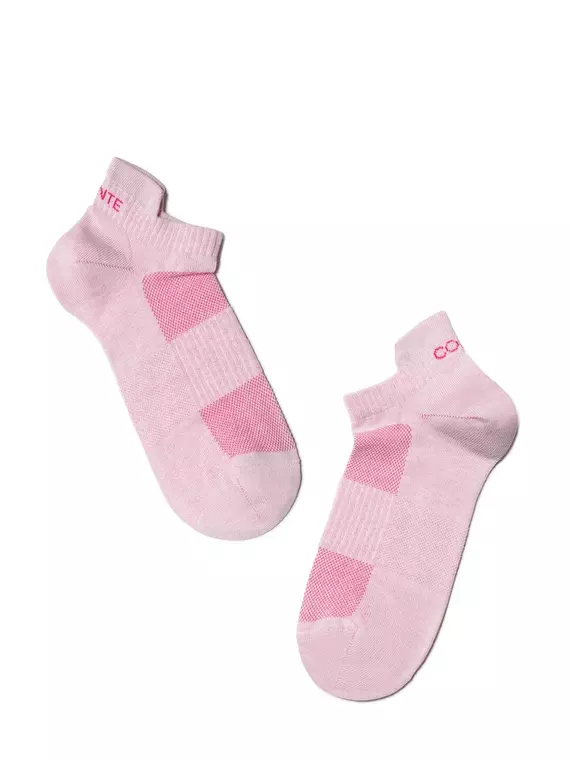 Ультракороткие женские хлопковые носки active с «язычком» 205 светло-розовый, , 36-37 (23), CONTE ELEGANT, - 2