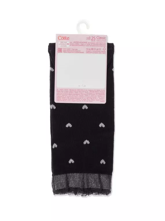 Носки женские с воздушным ботом и люрексом classic 243 черный, 20С-105СП, 36-37 (23), CONTE ELEGANT,  - 3