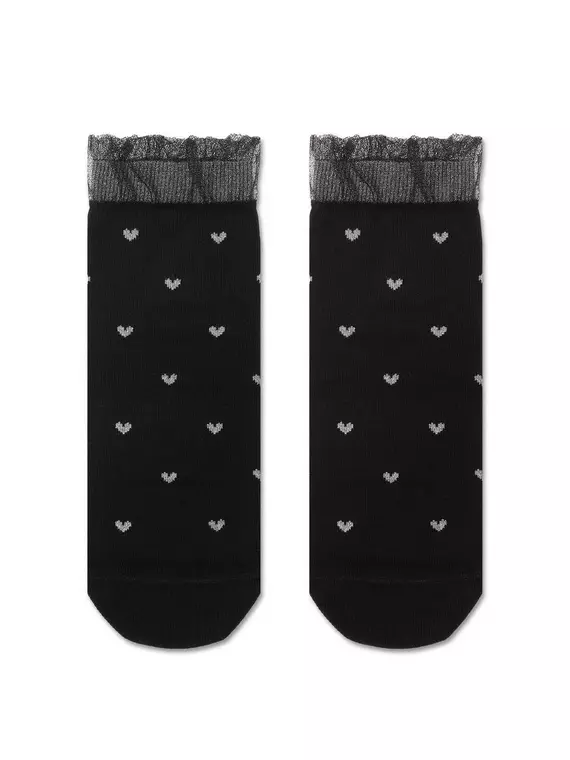 Носки женские с воздушным ботом и люрексом classic 243 черный, 20С-105СП, 36-37 (23), CONTE ELEGANT,  - 4