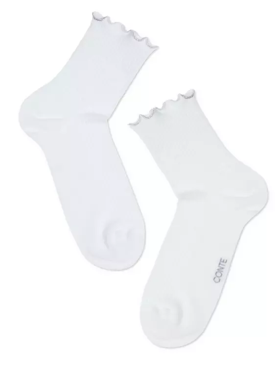 Носки женские хлопковые classic 253 белый, 20С-172СП, 36-37 (23), CONTE ELEGANT,  - 2