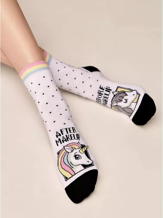 Хлопковые женские носки с рисунками happy (3 пары) 777 ассорти, 18С-227СП, 36-39 (23-25), CONTE ELEGANT,  - 7