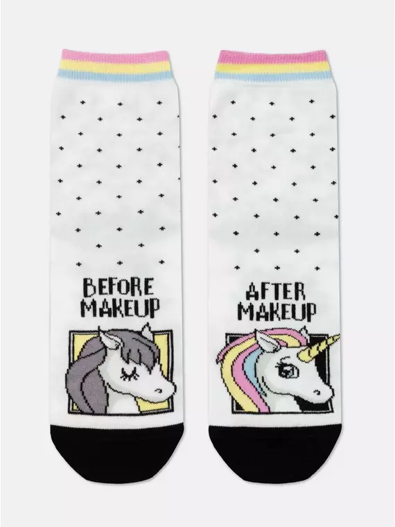 Хлопковые женские носки с рисунками happy (3 пары) 777 ассорти, 18С-227СП, 36-39 (23-25), CONTE ELEGANT,  - 13