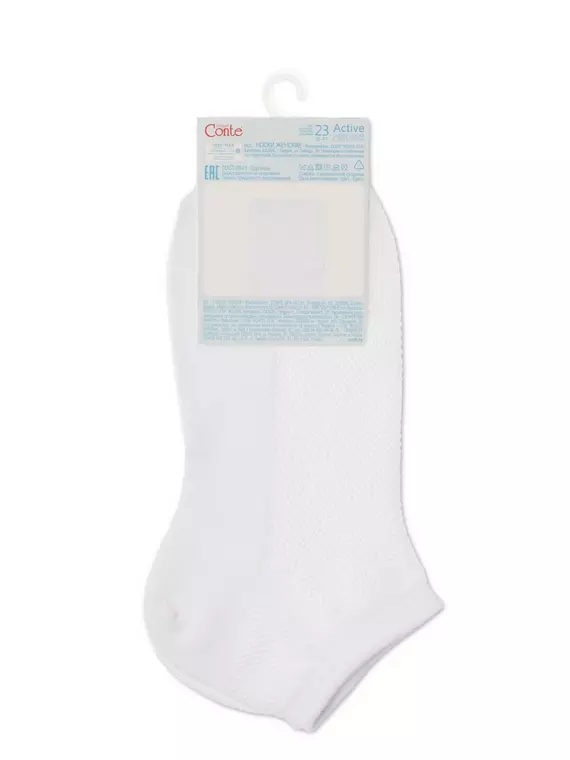 Ультракороткие женские носки active с сеточкой 277 белый, 21С-191СП, 39-41 (27), CONTE ELEGANT,  - 4