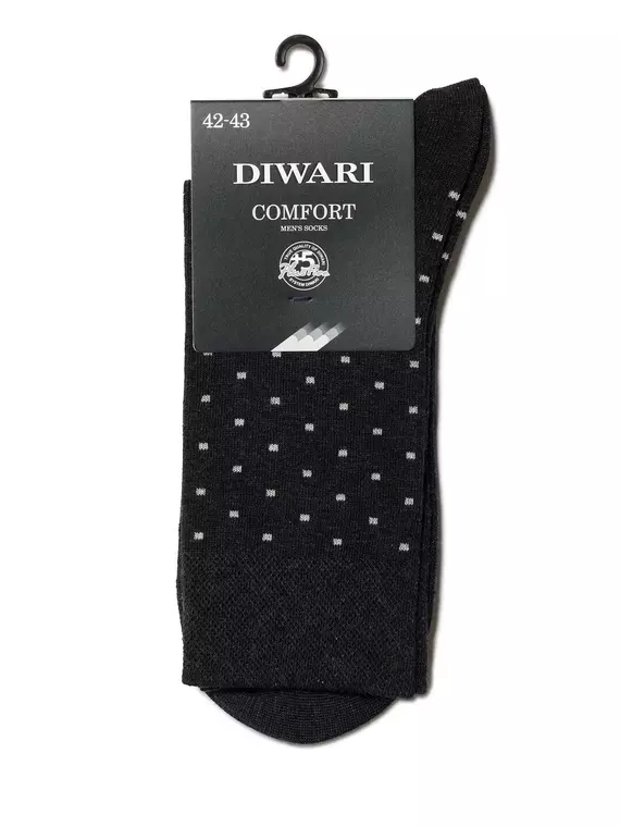 Носки мужские diwari comfort (меланж) 040 черный, 7С-26СП, 40-41 (25), DIWARI,  - 2