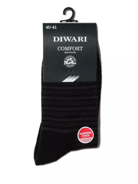 Носки мужские diwari comfort 012 (махровая стопа) черный, 6С-18СП, 40-41 (25), DIWARI,  - 2