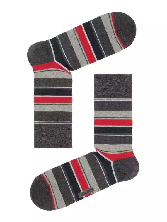 Носки мужские diwari happy 056 серый-бордо, 15С-23СП, 44-45 (29), DIWARI,  - 1