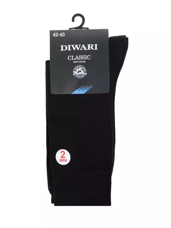 Носки мужские diwari classic (2 пары, с ложкой для обуви) 000 черный, 5С-08СП, 42-43 (27), DIWARI,  - 2